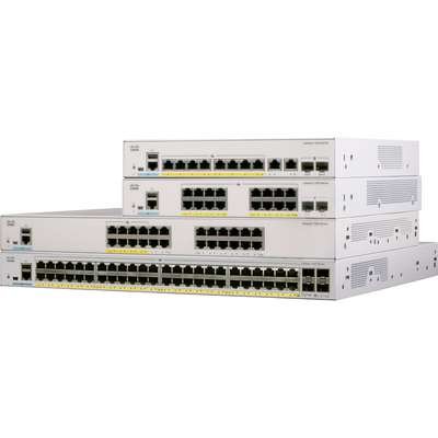 The Cisco Catalyst C1000-24T-4G-L is a 24-port Gigabit Ethernet Layer 2 managed switch with 4 SFP uplink ports, designed for small businesses and branch offices with silent, fanless operation and enhanced security features