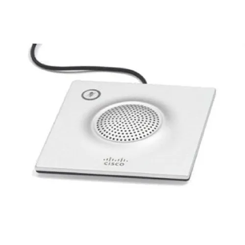 The Cisco CTS-MIC-TABL20 is a tabletop microphone designed for Cisco TelePresence systems, offering superior audio capture with a 20-foot pickup range, ideal for small to medium-sized meeting rooms